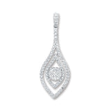 18ct White Gold 0.60ct Diamond Drop Pendant (£2240)