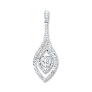 18ct White Gold 0.60ct Diamond Drop Pendant (£2240)