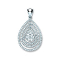 18ct White Gold 0.60ct Diamond Drop Pendant