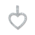 18ct White Gold 0.60ct Gh-vs Diamond Drop Heart Pendant