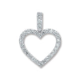 18ct White Gold 0.60ct Gh-vs Diamond Drop Heart Pendant