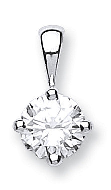 18ct White Gold 0.70ct Claw Set Diamond Solitaire Pendant