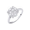 18ct White Gold 0.75ct Cluster Diamond Ring