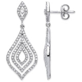 18ct White Gold 0.75ct Diamond Drop Earrings (£1850)