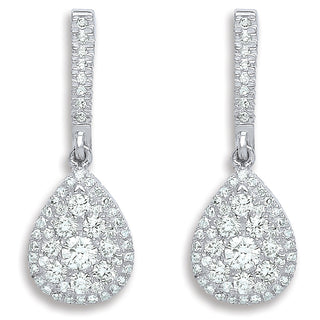 18ct White Gold 0.75ct Diamond Drop Earrings (£2385)