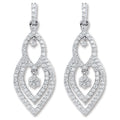 18ct White Gold 0.75ct Diamond Drop Earrings