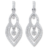 18ct White Gold 0.75ct Diamond Drop Earrings