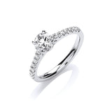 18ct White Gold 0.90ctw Certificated Engagement Ring M