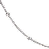 18ct White Gold 1.00ct Diamond By The Yard Necklace (36in/91cm)