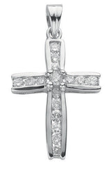 18ct White Gold 1.00ct Diamond Cross