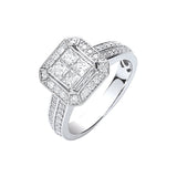 18ct White Gold 1.00ct Diamond Ring
