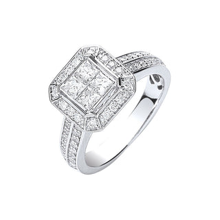 18ct White Gold 1.00ct Diamond Ring