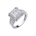 18ct White Gold 1.00ct H-si Diamond Fancy Ring