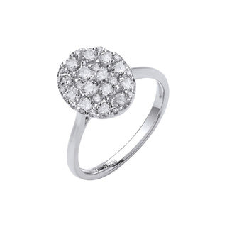 18ct White Gold 1.00ct Oval Dress Ring