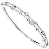 18ct White Gold 1.00ctw Dress Diamond Bangle (£6565)