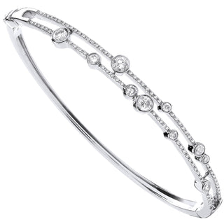 18ct White Gold 1.00ctw Dress Diamond Bangle (£6565)