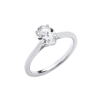 18ct White Gold 1.00ctw Oval Cut Lab Grown Diamond Ring Igi Certified