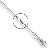 18ct White Gold 1.0mm Traditional Classic Curb Chain