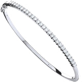 18ct White Gold 1.15ctw Diamond Bangle