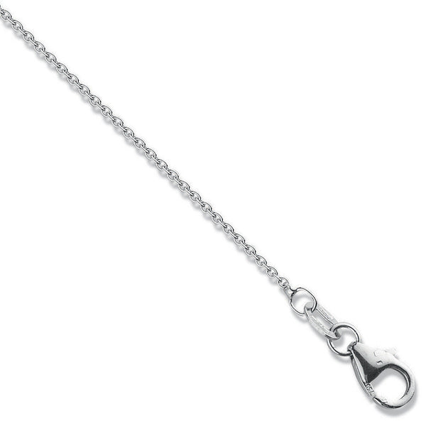 18ct White Gold 1.1mm Rolo Chain