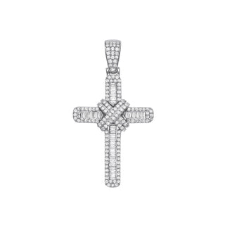 18ct White Gold 1.22ct Diamond Cross