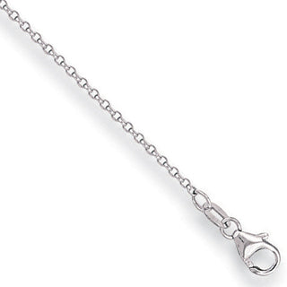 18ct White Gold 1.2mm D/c Belcher Chain
