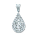 18ct White Gold 1.30ct Diamond Drop Pendant