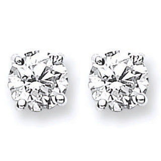 18ct White Gold 1.40 - 1.50ct Claw Set Diamond Stud Earrings
