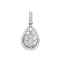 18ct White Gold 1.62ct Pear Shaped Drop Pendant