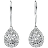 18ct White Gold 1.70ct Diamond Drop Earrings