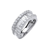 18ct White Gold 2.00ct Baguette & Brilliant Diamond Ring