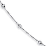 18ct White Gold 2.00ct Diamond By The Yard Necklace(36in/91cm)