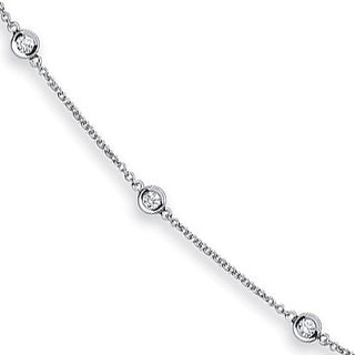 18ct White Gold 2.00ct Diamond By The Yard Necklace(36in/91cm)