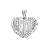 18ct White Gold 2.00ctw Heart Pendant