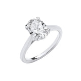 18ct White Gold 2.00ctw Oval Cut Lab Grown Diamond Ring Igi Certified