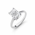 18ct White Gold 3.00ctw Radiant Cut Lab Grown Diamond Ring Igi Certified