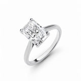 18ct White Gold 3.00ctw Radiant Cut Lab Grown Diamond Ring Igi Certified
