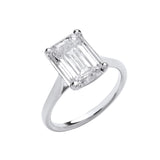 18ct White Gold 4.00ctw Emerald Cut Lab Grown Diamond Ring Igi Certified