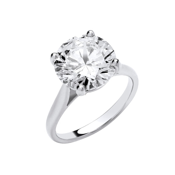 18ct White Gold 5.00ctw Solitaire Lab Grown Diamond Ring Igi Certified