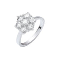 18ct White Gold 7 Stones D.1.50ctw Cluster Diamond Ring