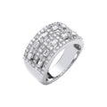 18ct White Gold Baguettes & Rd 1.00ctw Diamond Dress Ring