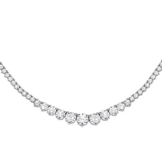 18ct White Gold Graduated 10.00ct 17 Inch Necklace