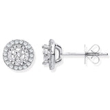 18ct White Gold Halo 0.50ctw Diamond Studs