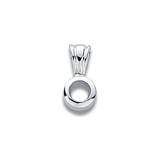 18ct White Gold Pendant Mount Rubover 0.20-0.25ct