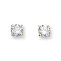 18ct Yellow Gold 0.50ct Claw Set Diamond Stud Earrings