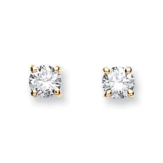 18ct Yellow Gold 0.50ct Claw Set Diamond Stud Earrings