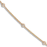 18ct Yellow Gold 1.00ct Diamond By The Yard Necklace (36in/91cm)