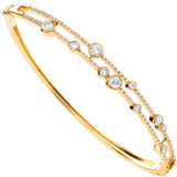 18ct Yellow Gold 1.00ctw Dress Diamond Bangle (£6210)