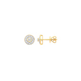 18ct Yellow Gold Halo 0.24ctw Diamond Studs