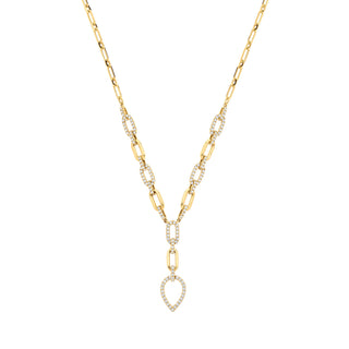 18ct Yellow Gold Pear Shaped Drop Necklace 1.30ctw
